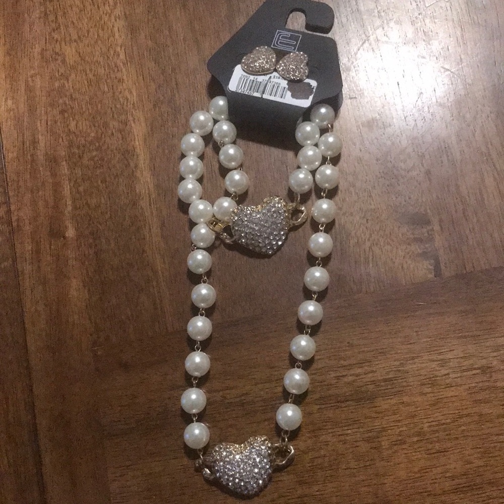 Earrings, bracelet, necklace set